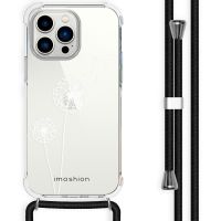 iMoshion Design hoesje met koord iPhone 14 Pro Max - Paardenbloem - Wit
