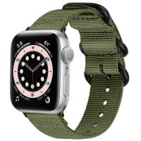 iMoshion Nylon bandje Apple Watch Series 1-8 / SE - 38/40/41mm - Lichtgroen