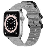 iMoshion Nylon bandje Apple Watch Series 1-8 / SE - 38/40/41mm - Grijs
