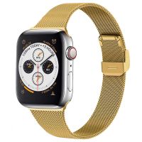 iMoshion Milanees vouwbandje Apple Watch Series 1-9 / SE - 38/40/41mm - Goud