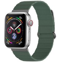 iMoshion Magnetisch lederen bandje Apple Watch Series 1-8 / SE - 38/40/41mm - Groen