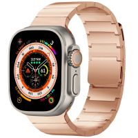 Selencia Stalen bandje Apple Watch Series 1-8 / SE / Ultra - 42/44/45/49 mm - Rosé Goud