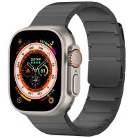 Selencia Stalen magnetisch bandje Apple Watch Series 1-9 / SE / Ultra (2) - 42/44/45/49 mm - Zwart