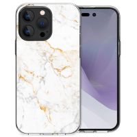 iMoshion Design hoesje iPhone 14 Pro Max - White Marble