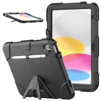 Extreme Protection Army Backcover iPad 10.9 (2022) - Zwart