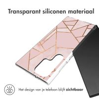 iMoshion Design hoesje Samsung Galaxy S23 Ultra - Grafisch Koper / Roze