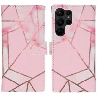 iMoshion Design Softcase Bookcase Samsung Galaxy S23 Ultra - Pink Graphic