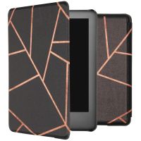 iMoshion Design Slim Hard Case Sleepcover Bookcase Amazon Kindle 10 - Black Graphic