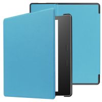 iMoshion Slim Hard Case Sleepcover Bookcase Amazon Kindle Oasis 3 - Lichtblauw