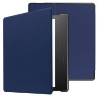 iMoshion Slim Hard Case Sleepcover Bookcase Amazon Kindle Oasis 3 - Donkerblauw