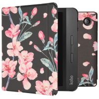 iMoshion Design Slim Hard Case Sleepcover met stand Kobo Libra H2O - Blossom