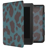 iMoshion Design Slim Hard Case Sleepcover Bookcase Kobo Nia - Green Leopard