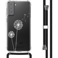 iMoshion Design hoesje met koord voor Samsung Galaxy S21 FE - Paardenbloem - Wit