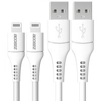Accezz 2 pack Lightning naar USB kabel - MFi certificering - 1 meter - Wit