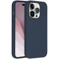 Accezz Liquid Silicone Backcover iPhone 14 Pro - Donkerblauw
