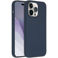 Accezz Liquid Silicone Backcover iPhone 14 Pro Max - Donkerblauw