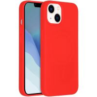 Accezz Liquid Silicone Backcover met MagSafe iPhone 14 - Rood