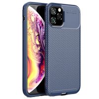 iMoshion Carbon Softcase Backcover iPhone 11 Pro - Blauw