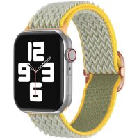 iMoshion Elastisch nylon bandje Apple Watch Series 1-8 / SE - 38/40/41mm - Lichtgroen