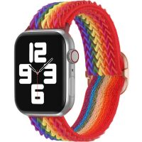 iMoshion Elastisch nylon bandje Apple Watch Series 1-9 / SE - 38/40/41mm - Rainbow