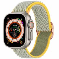 iMoshion Elastisch nylon bandje Apple Watch Series 1-8 / SE / Ultra - 42/44/45/49 mm - Lichtgroen