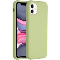 Accezz Liquid Silicone Backcover iPhone 11 - Groen