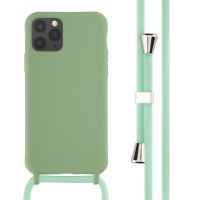 iMoshion Siliconen hoesje met koord iPhone 11 Pro - Groen