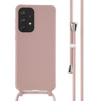iMoshion Siliconen hoesje met koord Samsung Galaxy A33 - Sand Pink