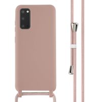iMoshion Siliconen hoesje met koord Samsung Galaxy S20 - Sand Pink