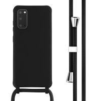 iMoshion Siliconen hoesje met koord Samsung Galaxy S20 - Zwart