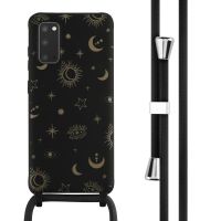iMoshion Siliconen design hoesje met koord Samsung Galaxy S20 - Sky Black