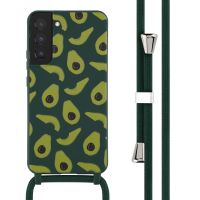 iMoshion Siliconen design hoesje met koord Samsung Galaxy S22 Plus - Avocado Green