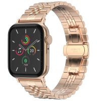 Selencia Jubilee stalen bandje Apple Watch Series 1-9 / SE - 38/40/41 mm - Rosé Goud