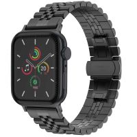 Selencia Jubilee stalen bandje Apple Watch Series 1-9 / SE - 38/40/41 mm - Zwart