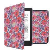 iMoshion Design Slim Hard Case Sleepcover Bookcase Kobo Nia - Flower Watercolor