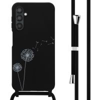 iMoshion Siliconen design hoesje met koord Samsung Galaxy A25 - Dandelion Black