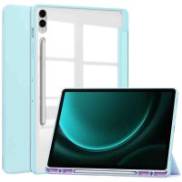 iMoshion Trifold Hardcase Bookcase voor de Samsung Tab S9 FE Plus / Tab S9 Plus - Lichtblauw