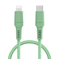 iMoshion Lightning naar USB-C kabel - Non-MFi - Gevlochten textiel - 1 meter - Groen