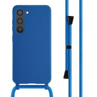 iMoshion Siliconen hoesje met koord Samsung Galaxy S23 - Blauw