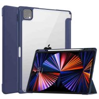 iMoshion Trifold Hardcase Bookcase iPad Pro 12.9 (2018 - 2022) - Donkerblauw