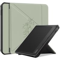iMoshion Design Vouwbare Bookcase Kobo Libra 2 / Tolino Vision 6 - Floral Green