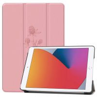 iMoshion Trifold Design Bookcase iPad 10.2 (2019 / 2020 / 2021) - Floral Pink