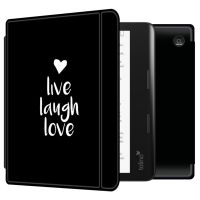 iMoshion Design Slim Hard Case Sleepcover Bookcase met stand Kobo Sage / Tolino Epos 3 - Live Laugh Love
