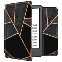 iMoshion Design Slim Hard Case Sleepcover Amazon Kindle (2022) 11th gen - Black Graphic