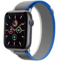 iMoshion Nylon Trail bandje Apple Watch Series 1-9 / SE / Ultra (2) - 42/44/45/49 mm - Blue Grey