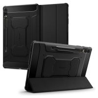 Spigen Rugged Armor Pro Bookcase Samsung Galaxy Tab S9 Plus - Zwart