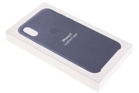 Apple Leather Backcover iPhone X - Midnight Blue