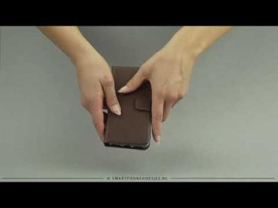 Selencia Echt Lederen Bookcase Samsung Galaxy S9 - Lichtbruin