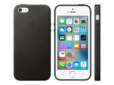 Apple Leather Backcover iPhone SE / 5 / 5s - Black