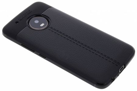 Lederen Backcover met stiksel Motorola Moto G5 Plus